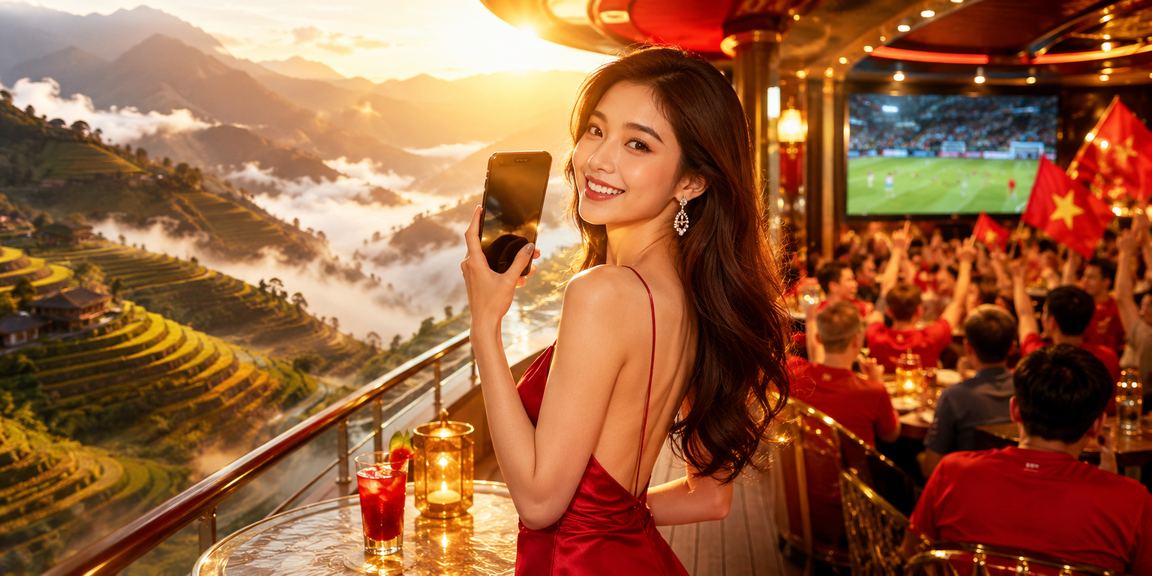 Người chơi sử dụng điện thoại tại Sapa